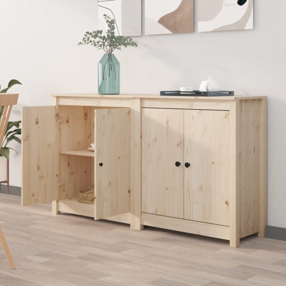 Buffets 2 pcs 70x35x80 cm Bois massif de pin