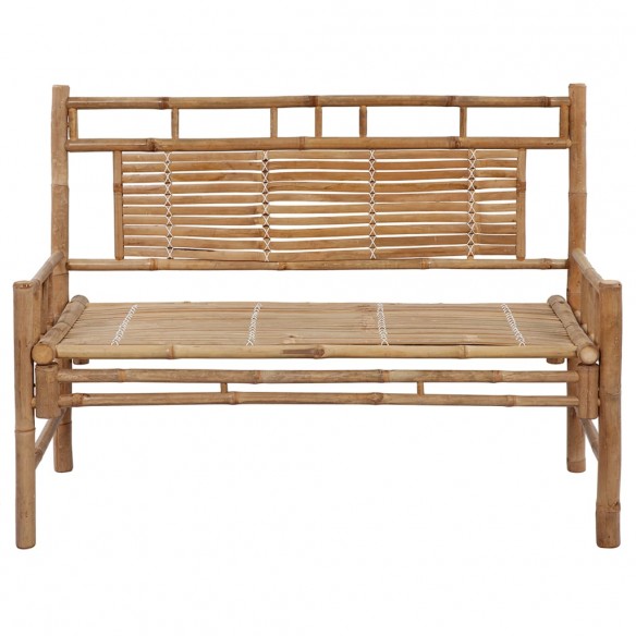 Banc de jardin avec coussin 120 cm Bambou