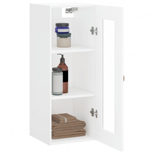 Armoire murale blanc 34,5x34x90 cm