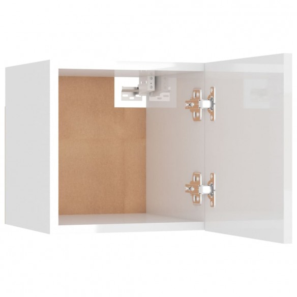 Ensemble de meubles TV 5 pcs Blanc brillant Bois d'ingénierie