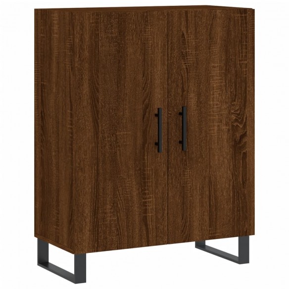 Buffet haut Chêne marron 69,5x34x180 cm Bois d'ingénierie