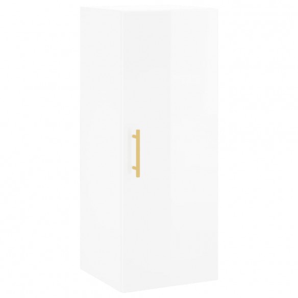 Armoire murale blanc brillant 34,5x34x90 cm