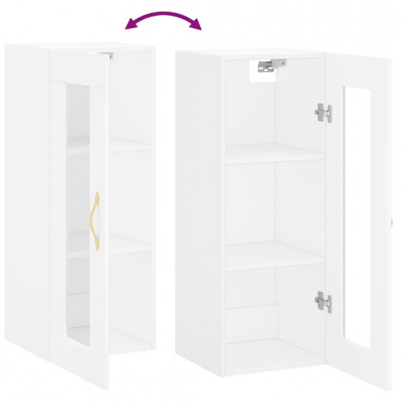 Armoire murale blanc 34,5x34x90 cm