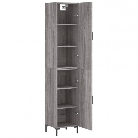 Buffet haut Sonoma gris 34,5x34x180 cm Bois d'ingénierie