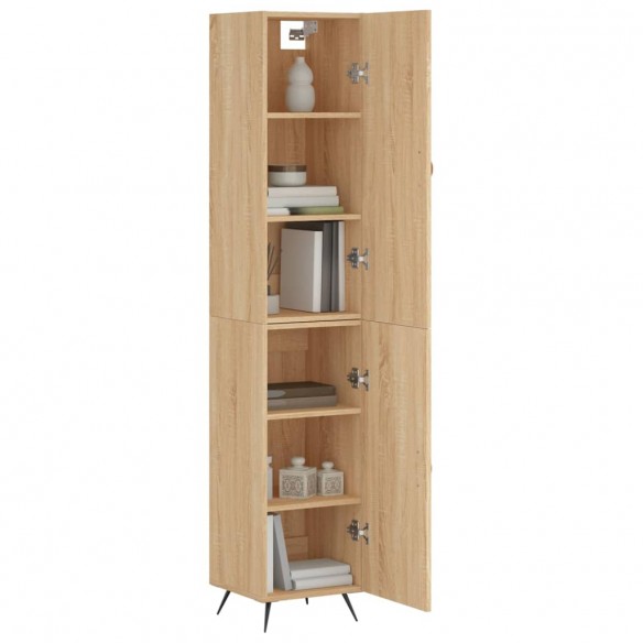 Buffet haut Chêne sonoma 34,5x34x180 cm Bois d'ingénierie