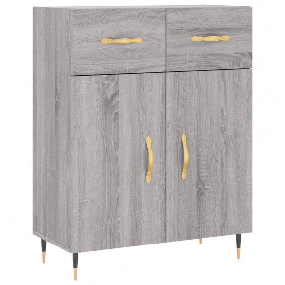 Buffet haut Sonoma gris 69,5x34x180 cm Bois d'ingénierie