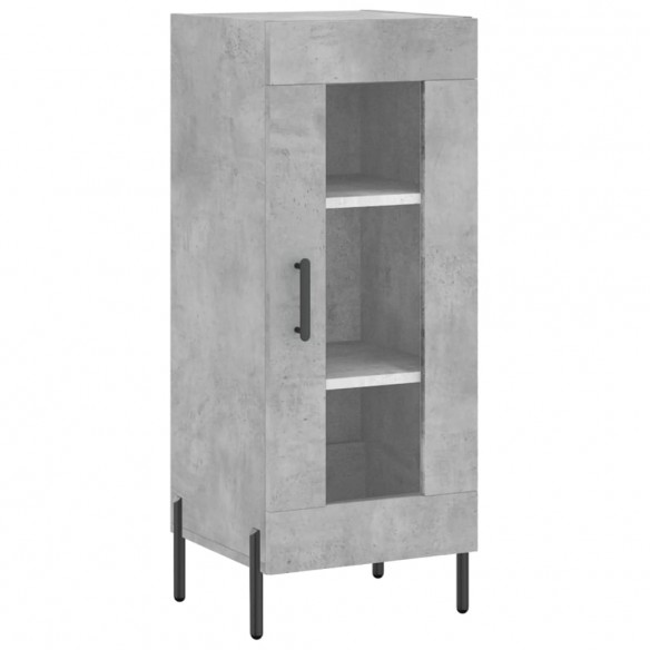 Buffet haut Gris béton 34,5x34x180 cm Bois d'ingénierie