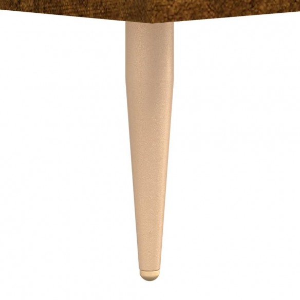 Table basse chêne fumé 90x50x40 cm bois d'ingénierie
