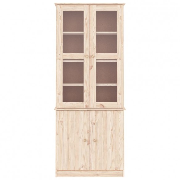 Vitrine en verre ALTA 77x35x186,5 cm bois de pin massif