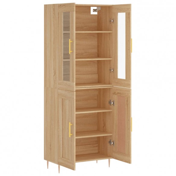 Buffet haut Chêne sonoma 69,5x34x180 cm Bois d'ingénierie