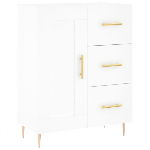 Buffet haut Blanc 69,5x34x180 cm Bois d'ingénierie