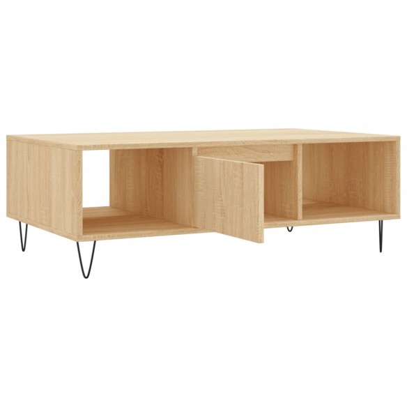 Table basse chêne sonoma 104x60x35 cm bois d'ingénierie