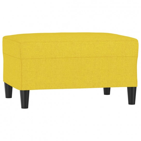 Repose-pied Jaune clair 70x55x41 cm Tissu