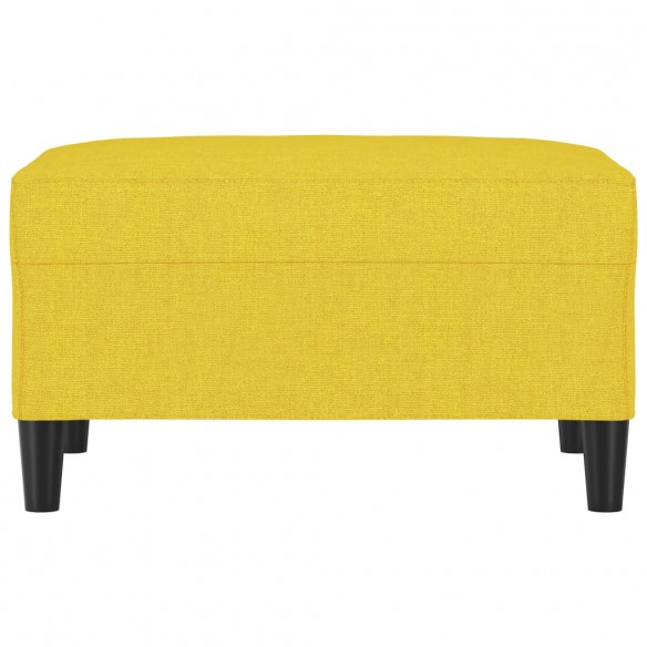 Repose-pied Jaune clair 70x55x41 cm Tissu