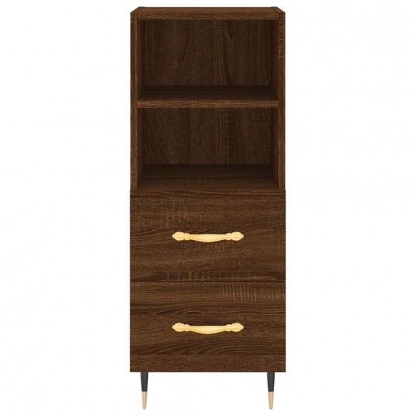 Buffet haut Chêne marron 34,5x34x180 cm Bois d'ingénierie