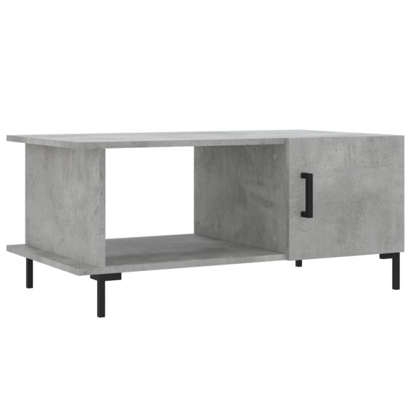 Table basse gris béton 90x50x40 cm bois d'ingénierie