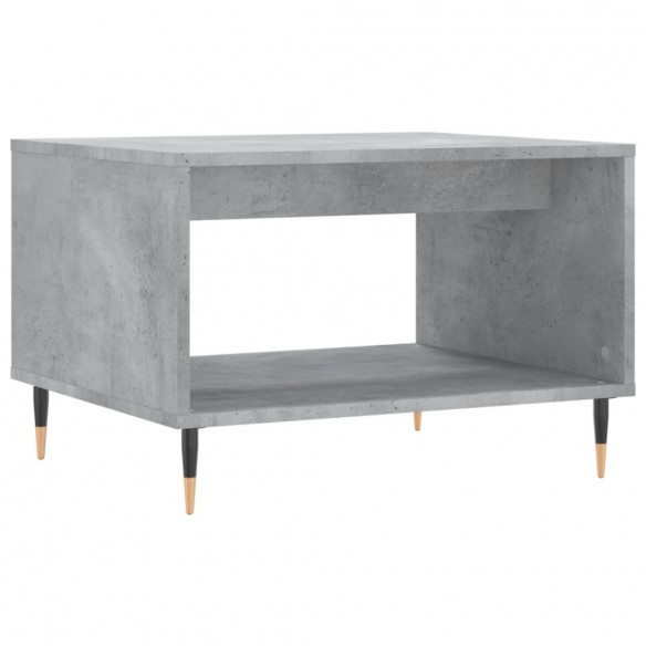 Table basse gris béton 60x50x40 cm bois d'ingénierie