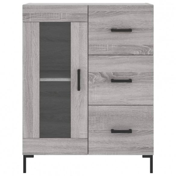 Buffet haut Sonoma gris 69,5x34x180 cm Bois d'ingénierie