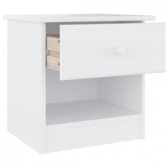 Table de chevet ALTA blanc 43x35x40,5 cm bois de pin massif