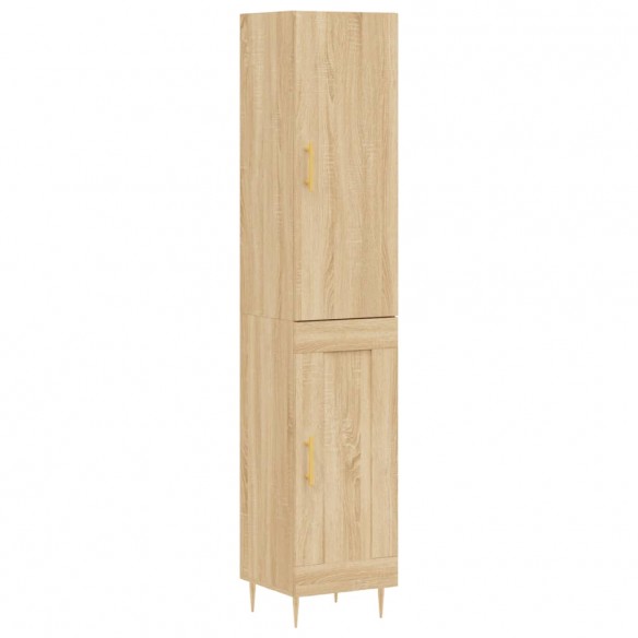 Buffet haut Chêne sonoma 34,5x34x180 cm Bois d'ingénierie