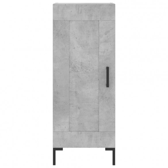 Buffet haut Gris béton 34,5x34x180 cm Bois d'ingénierie