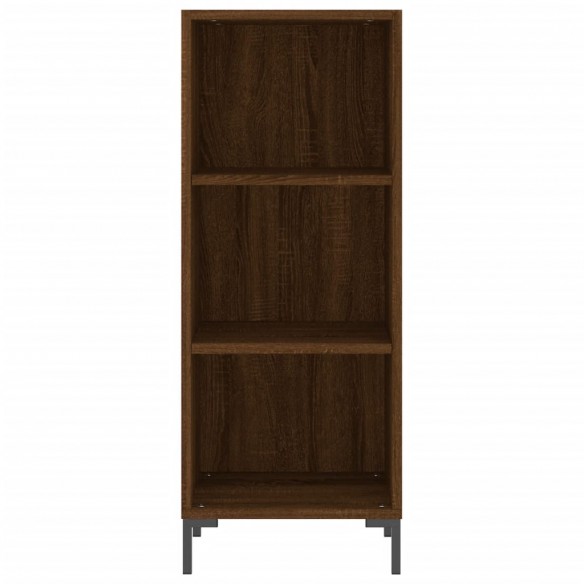 Buffet haut Chêne marron 34,5x34x180 cm Bois d'ingénierie