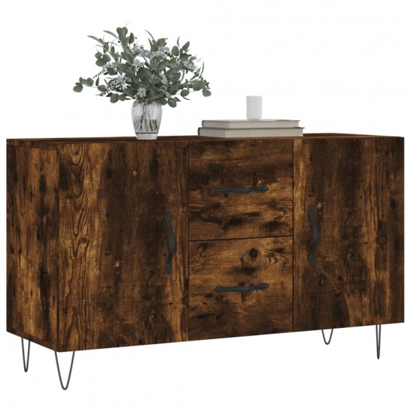 Buffet chêne fumé 100x36x60 cm bois d'ingénierie