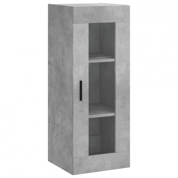 Buffet haut Gris béton 34,5x34x180 cm Bois d'ingénierie