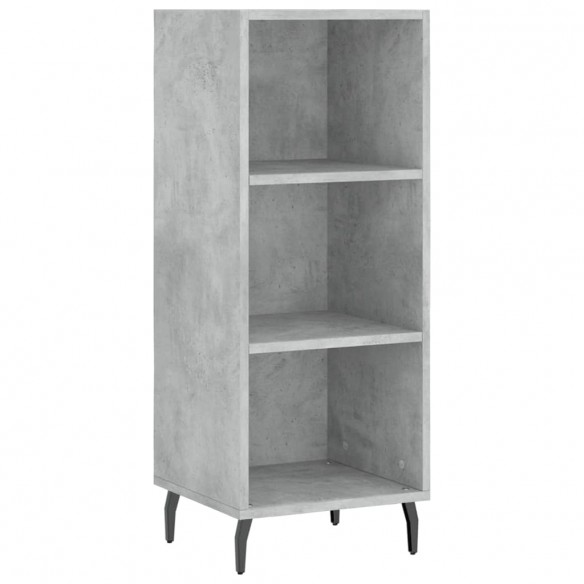 Buffet haut Gris béton 34,5x34x180 cm Bois d'ingénierie