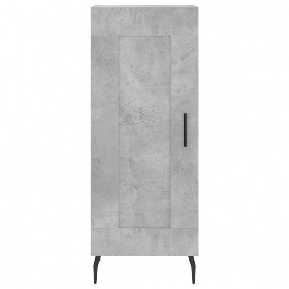 Buffet haut Gris béton 34,5x34x180 cm Bois d'ingénierie