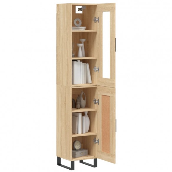 Buffet haut Chêne sonoma 34,5x34x180 cm Bois d'ingénierie