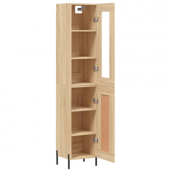 Buffet haut Chêne sonoma 34,5x34x180 cm Bois d'ingénierie