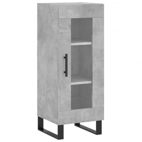 Buffet haut Gris béton 34,5x34x180 cm Bois d'ingénierie