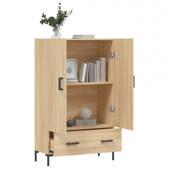 Buffet haut chêne sonoma 69,5x31x115 cm bois d'ingénierie