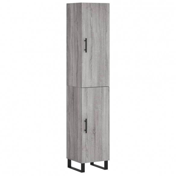 Buffet haut Sonoma gris 34,5x34x180 cm Bois d'ingénierie