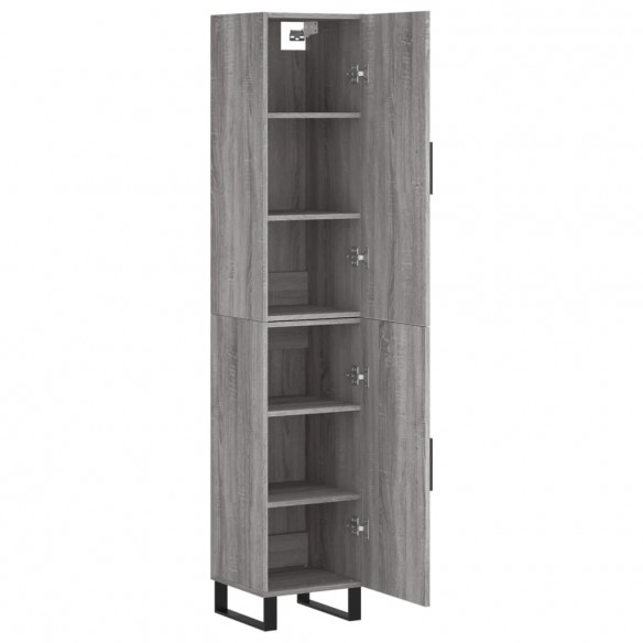 Buffet haut Sonoma gris 34,5x34x180 cm Bois d'ingénierie