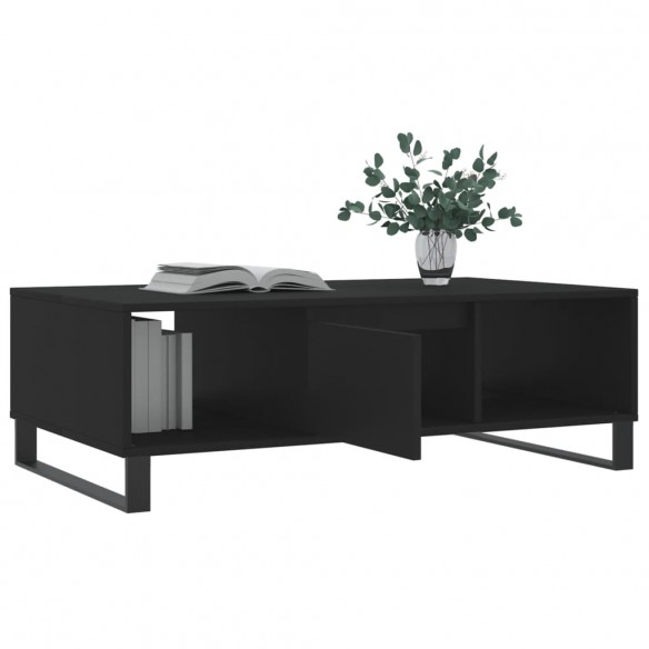 Table basse noir 104x60x35 cm bois d'ingénierie