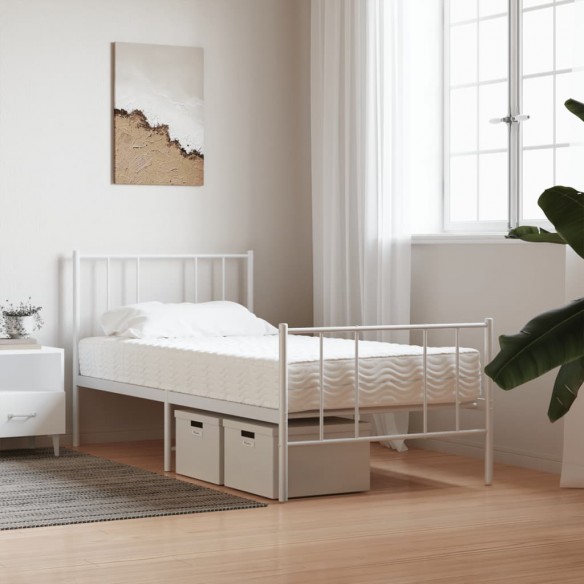 Matelas en mousse blanc 100x200 cm dureté H2 H3