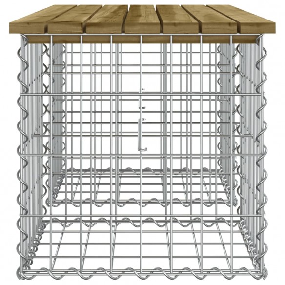 Banc de jardin design gabion 103x44x42 cm bois de pin imprégné