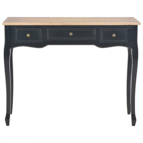 Table de console et coiffeuse avec 3 tiroirs Noir