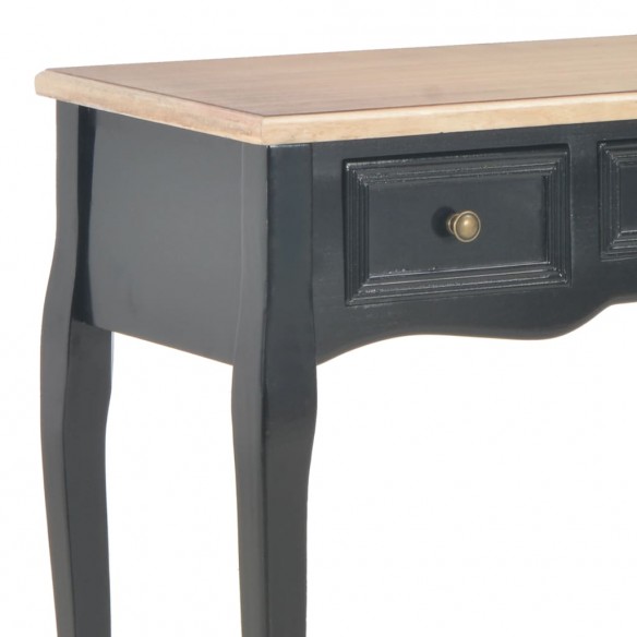 Table de console et coiffeuse avec 3 tiroirs Noir