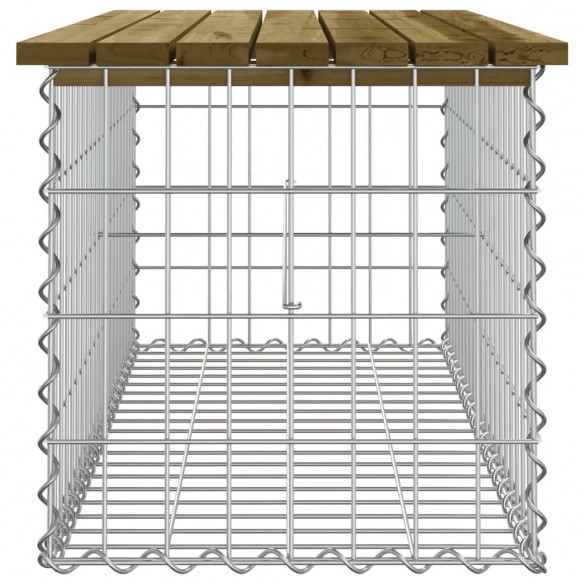 Banc de jardin design gabion 103x44x42 cm bois de pin imprégné