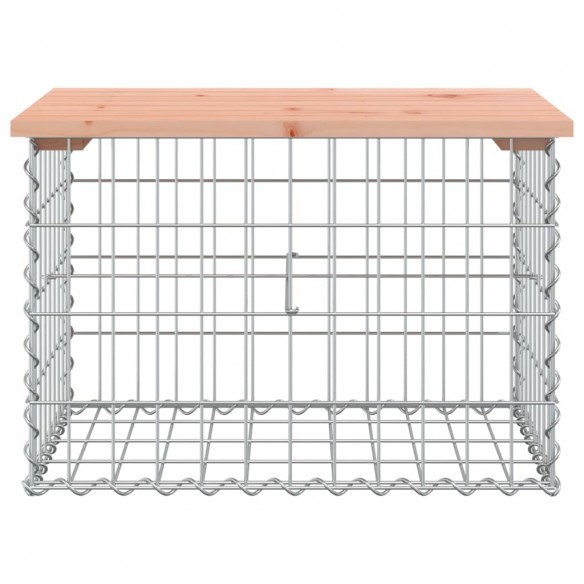 Banc de jardin design gabion 63x44x42 cm bois massif de douglas