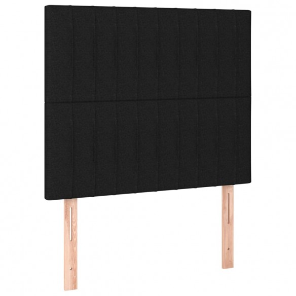 Tête de lit à LED Noir 90x5x118/128 cm Tissu