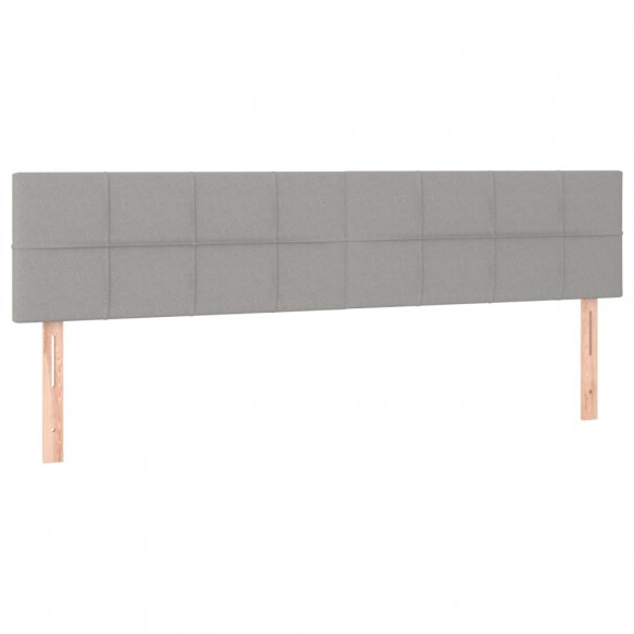 Tête de lit à LED Gris clair 160x5x78/88 cm Tissu