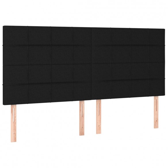 Cadre de lit avec matelas Noir 160x200 cm Tissu