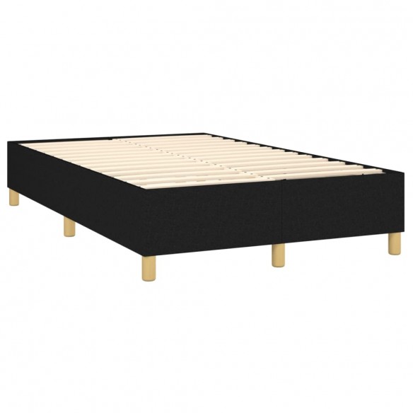 Cadre de lit avec matelas Noir 120x200 cm Tissu