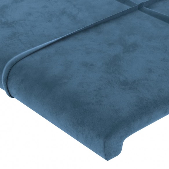Tête de lit Bleu foncé 100x5x78/88 cm Velours