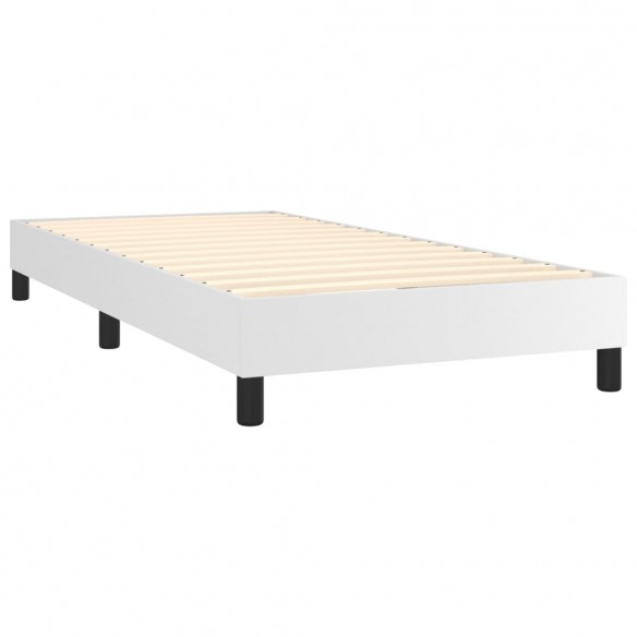 Sommier à lattes de lit avec matelas et LED Blanc 80x200cm