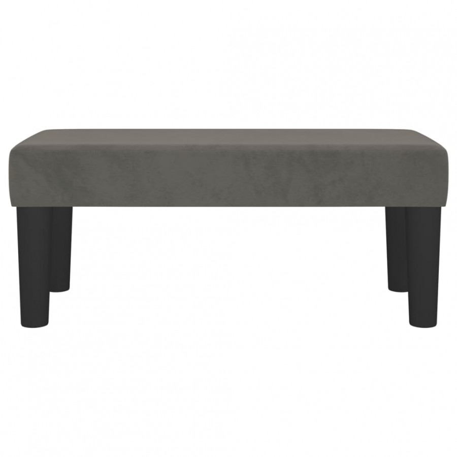 Banc Gris foncé 70x30x30 cm Velours
